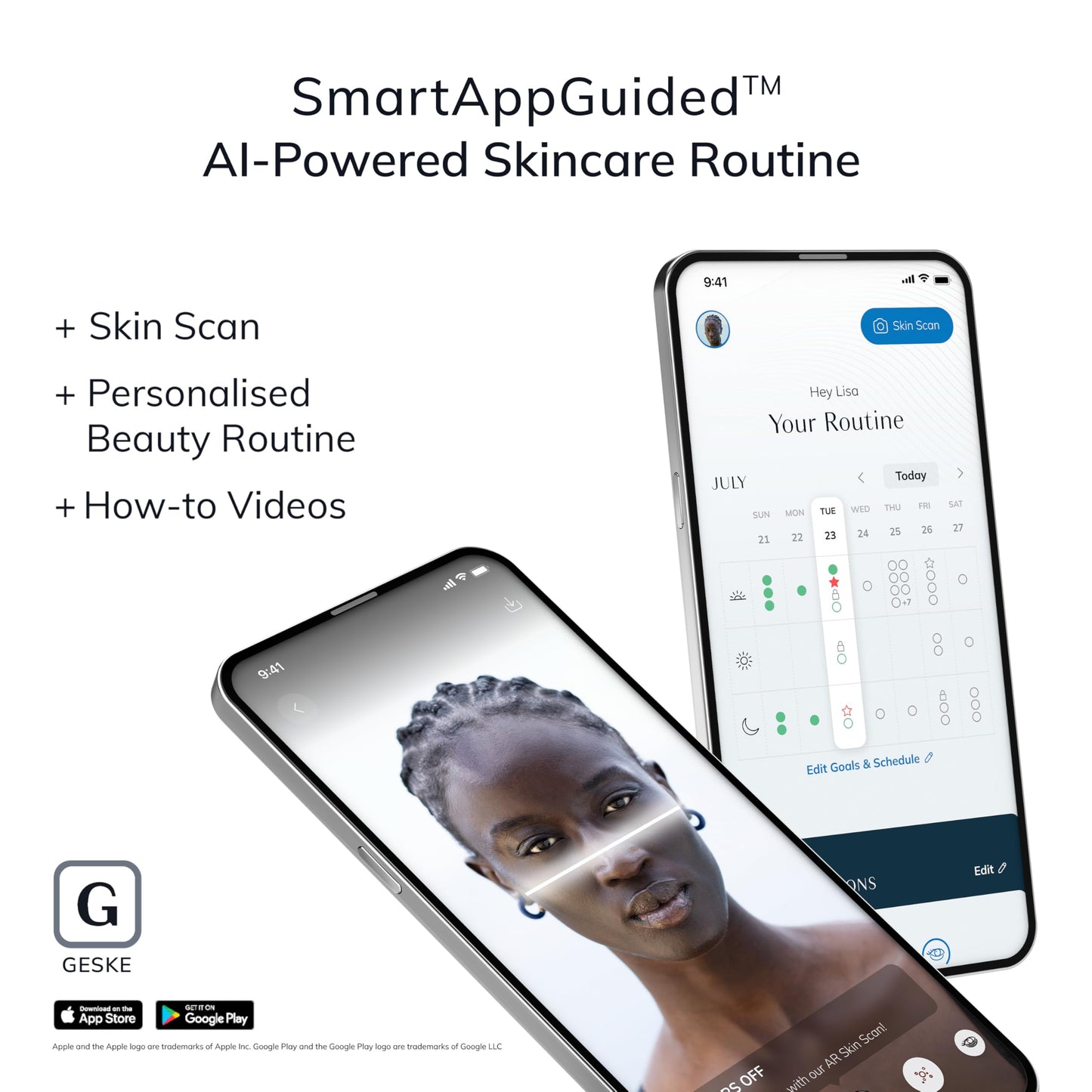 GESKE SmartAppGuided™ Cool & Warm Eye Massager | 7 in 1 | Multifunctional Massager | Eyes & Face | Battery-free Cooling & Warming | Firms, Relaxes & De-Puffs Skin | Ring-shaped Design for Easy Grip