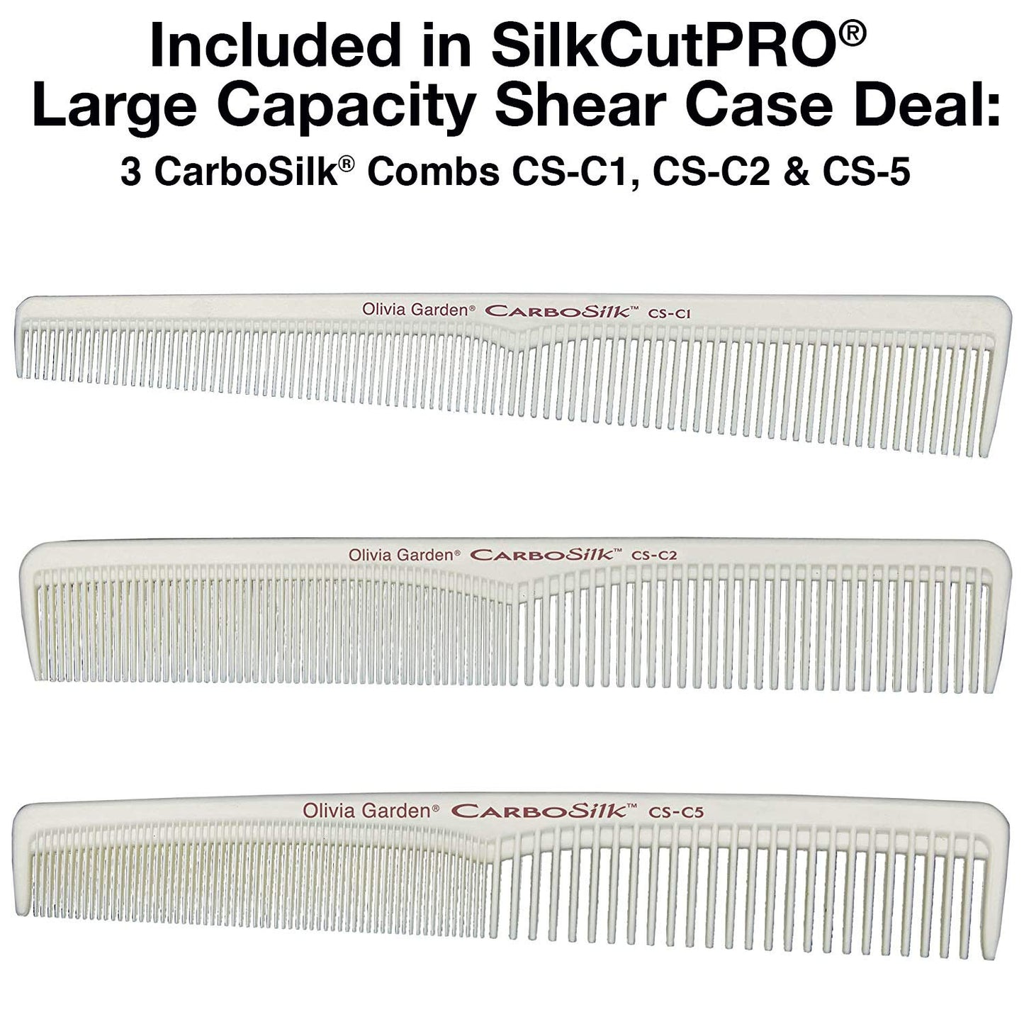 Olivia Garden Shear Case with SilkCutPRO Shears - Hair Tool Organizer for Combs, Scissors, Barber Supplies - Holds 9 Shears - Professional Hairstylist Travel Bag - 7 Piece Set