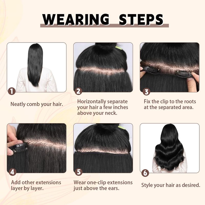 Sassina Clip in Hair Extensions Human Hair Remy Double Weft Straight Clip in Extensions Human Hair Jet Black Real Natural Human Hair Extensions 14 Inch 8 Pcs 90 Grams #1