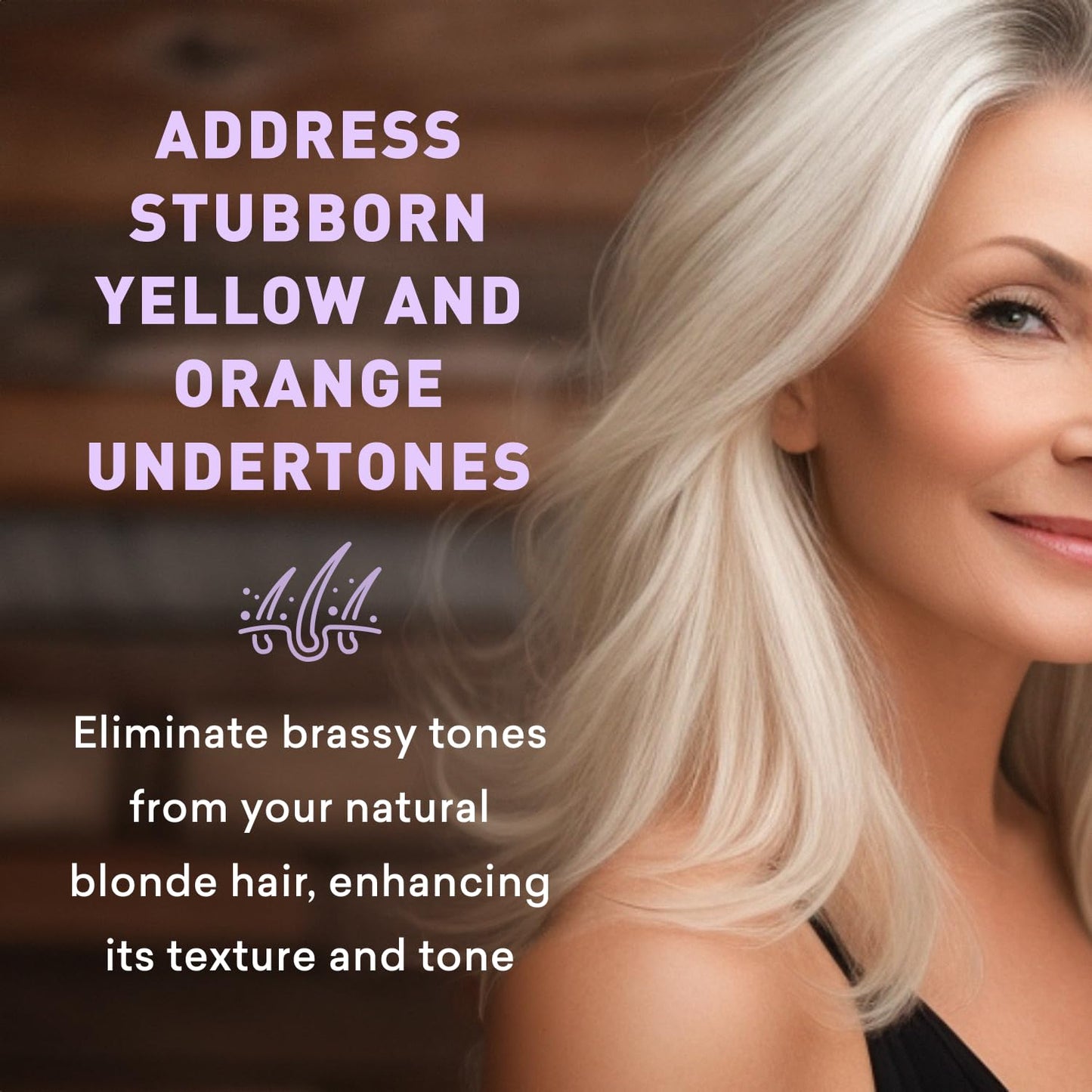Purple Toning Shampoo for Blonde, Gray & Bleached Hair - Eliminate Brassiness, Boost Shine | 8 oz, Sulfate-Free, Paraben-Free