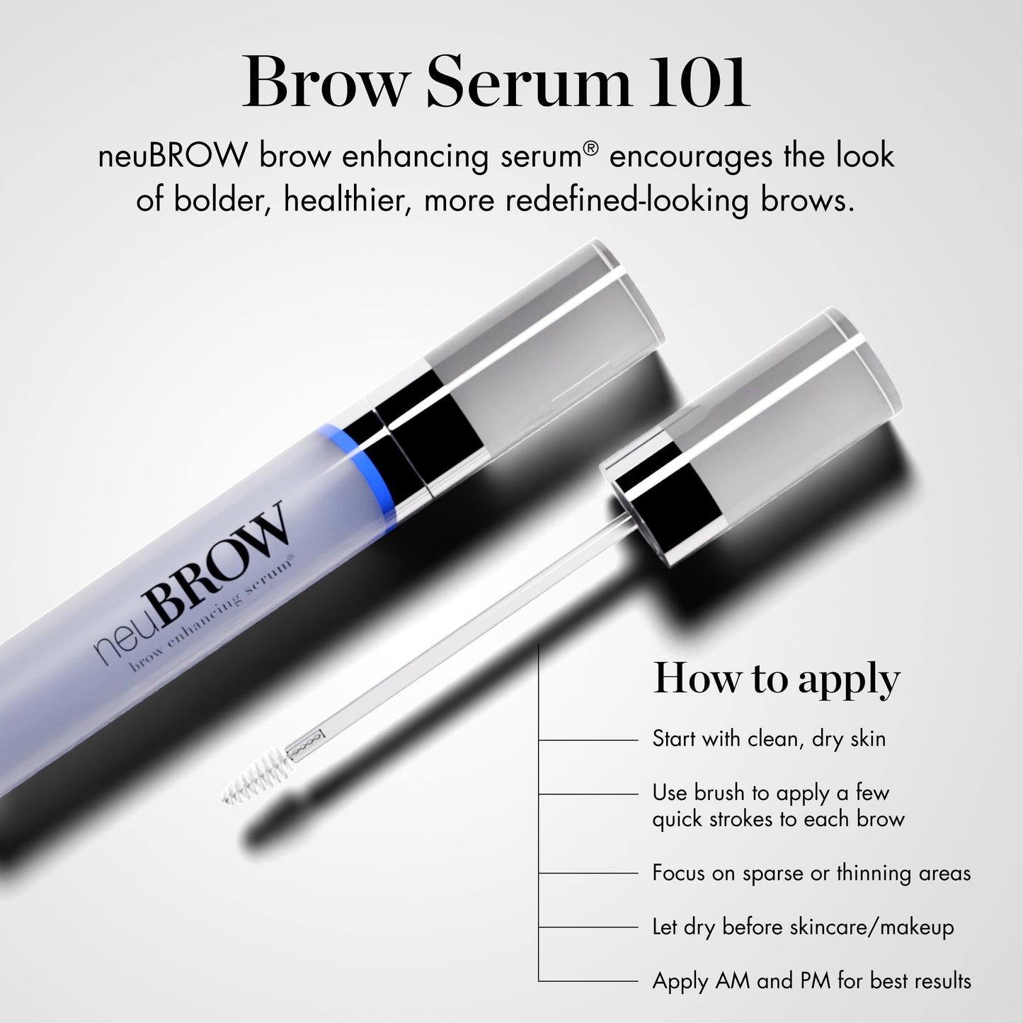 neuBROW Brow Enhancing Serum by Skin Research Laboratories - 1.5 mL Eye Brow Serum for Defined, Fuller & Thicker-Looking Hair Brows - Advanced Formula Promotes Natural & Healthy Appearance of Brows