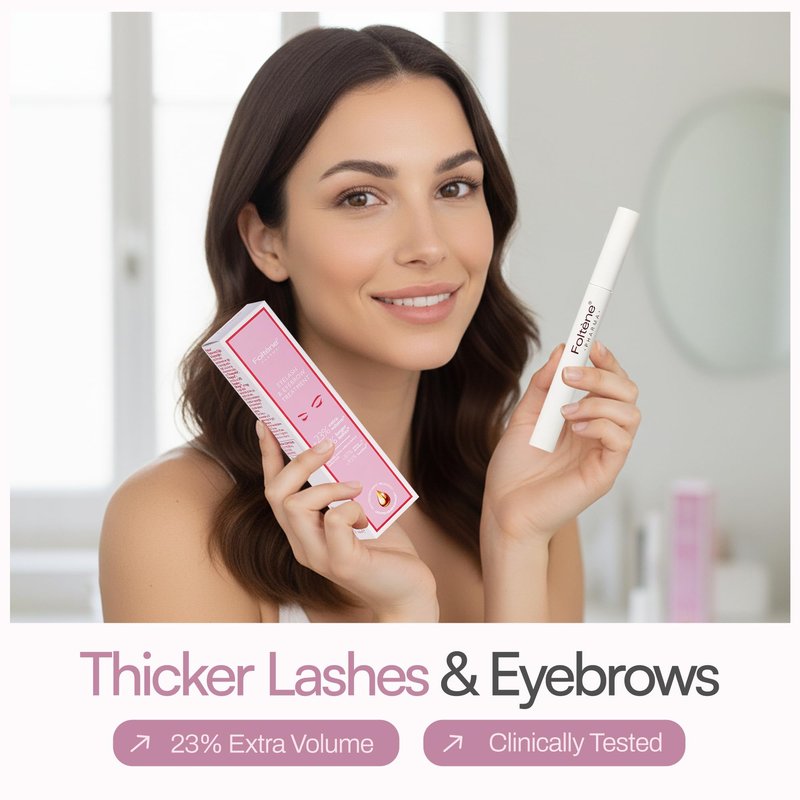 Foltene Eyelash & Eyebrow Treatment - Lash and Brow Serum with Applicator - Stimulate Growth for Thicker Longer Fuller Eyelashes & Eyebrows - Strengthening & Protective Effect - Nutrition Conditioner