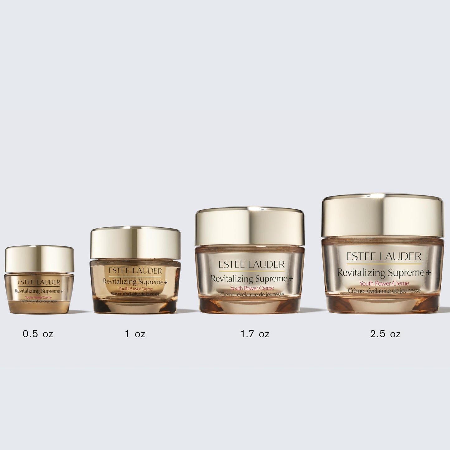 Estée Lauder Revitalizing Supreme+ Youth Power Cream Moisturizer with Hyaluronic Acid & Peptides, Anti Aging, Travel Size | Face & Neck Cream, 0.5 Ounce