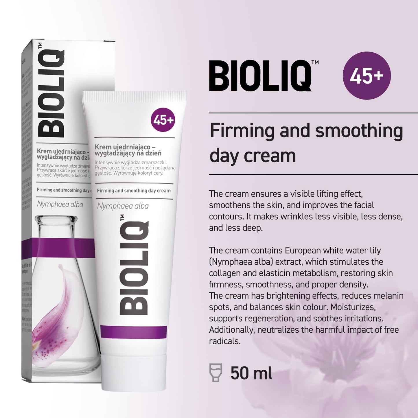 Bioliq Firming Day Cream | Wrinkle Smoothing with European White Water Lily Extract - 50ml
