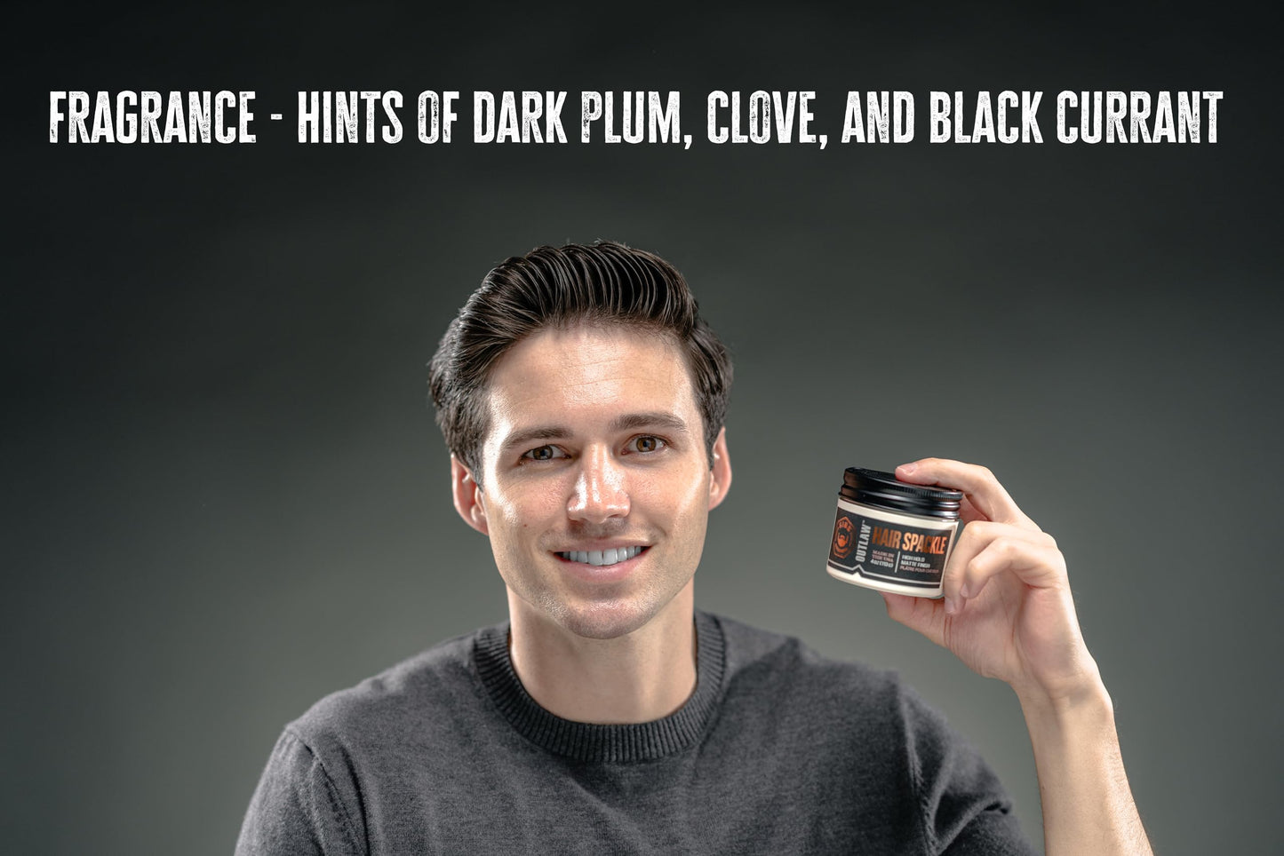 GIBS Grooming Outlaw Hair Spackle (4 oz) High Hold - Matte Finish - Pomade/Hair Clay for Men - Holy Basil & Hops Blend - Dark Plum, Clove & Black Currant Fragrance - Scalp Moisturizer - Made in USA