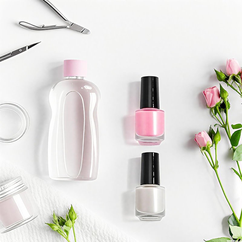 ZENFUN 50 Pack 5 ml Empty Nail Polish Bottles with Brush Cap, Clear Nail Polish Containers with 6 Funnel in Bulk, Glass Refillable Nail Bottles, Empty Fingernail Polish Bottle for Nail Art, Samples