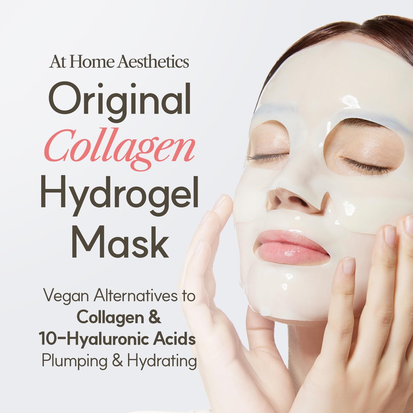 The Face Shop At Home Aesthetics Vegan Collagen Face Mask, Korean Glass Skin Care, Original & Vita-Toning Sheet Mask, Anti-aging Vitamin Hydrogel Face Sheet Mask for Firming, Elasticity, Moisturizing