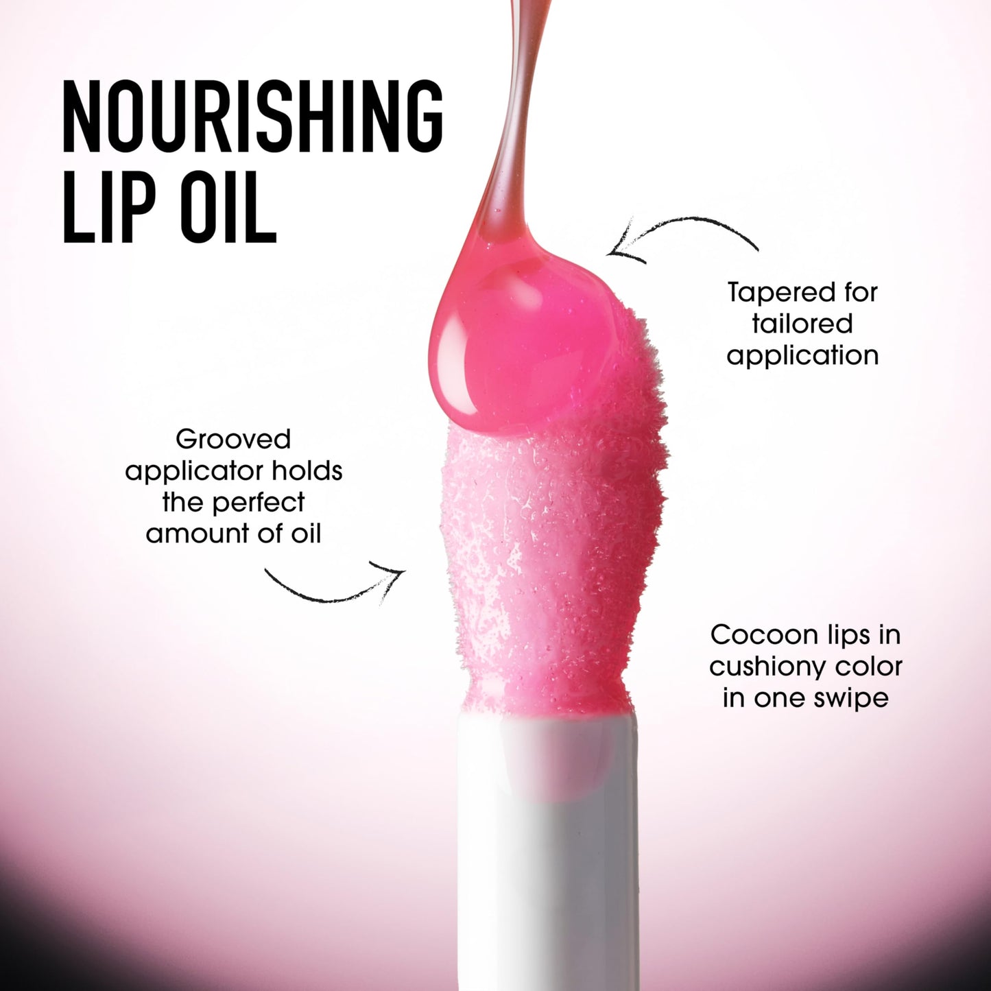 bareMinerals Nourishing Lip Oil, Ultra-Hydrating, Non-Sticky & High-Shine, Clean & Vegan Formula with 9 Botanical Oils & Hyaluronic Acid for Soft, Smooth Lips, Spark