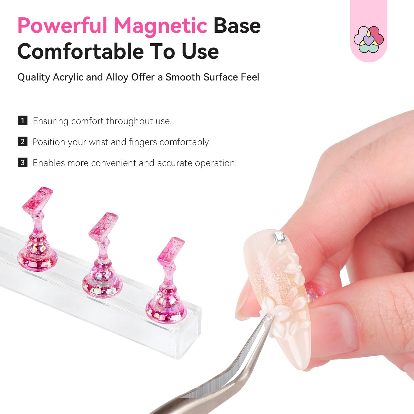 Saviland Poly GEL Nail Colors：20 Colors Nail Extension Gel Kit Bright Rainbow SAVILAND 3 Set Essentials Nail Stand for Press Ons :Powerful Magnetic Nail Holder for Painting Nails Stand Fake Nail Stand