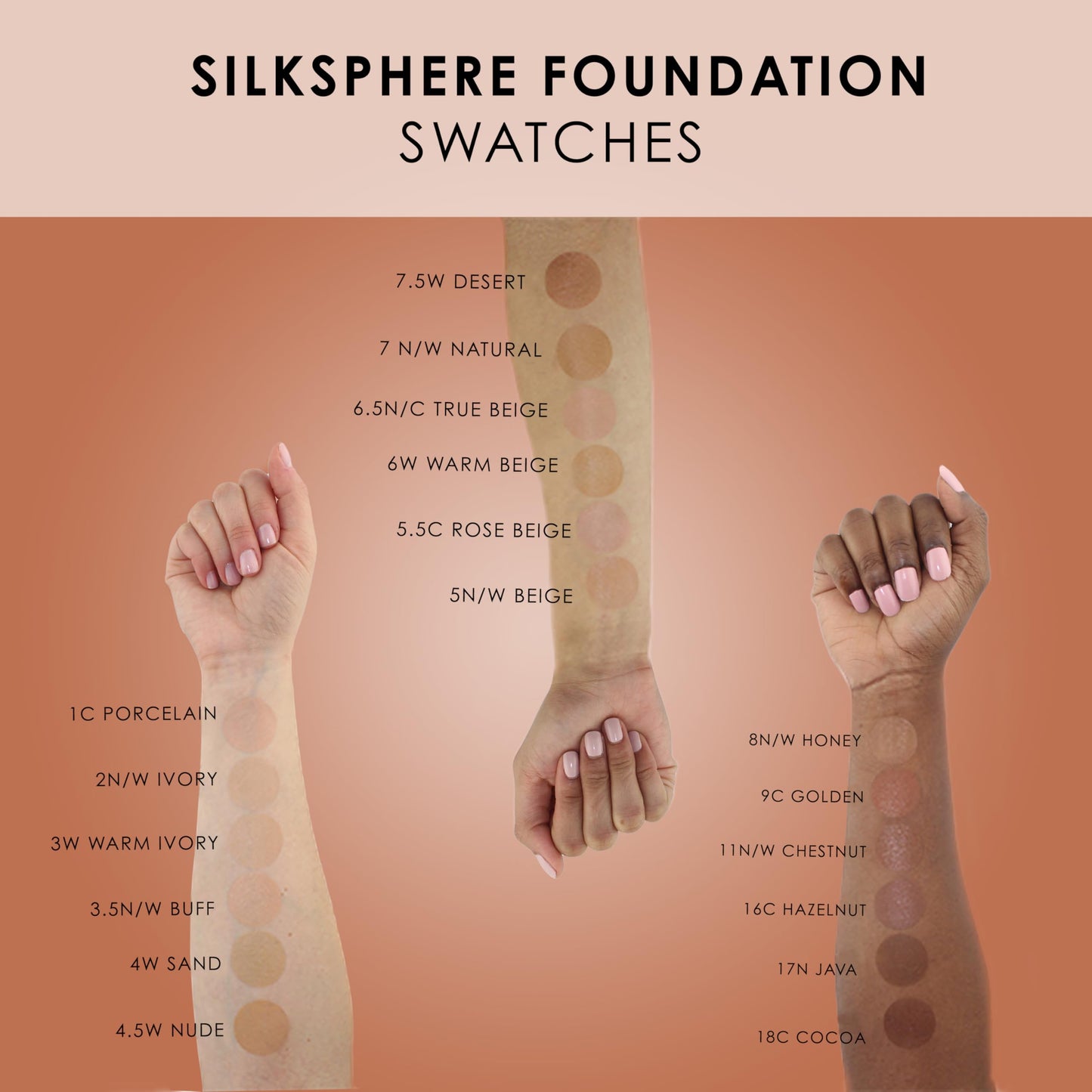 TEMPTU SilkSphere Airbrush Foundation: Long-Lasting Liquid Makeup, Medium-Full Coverage | 4-In-1 Formula Foundation, Primer, Concealer & Corrector | Luminous, Dewy Finish | 11 N/W Chestnut|.25 Fl Oz