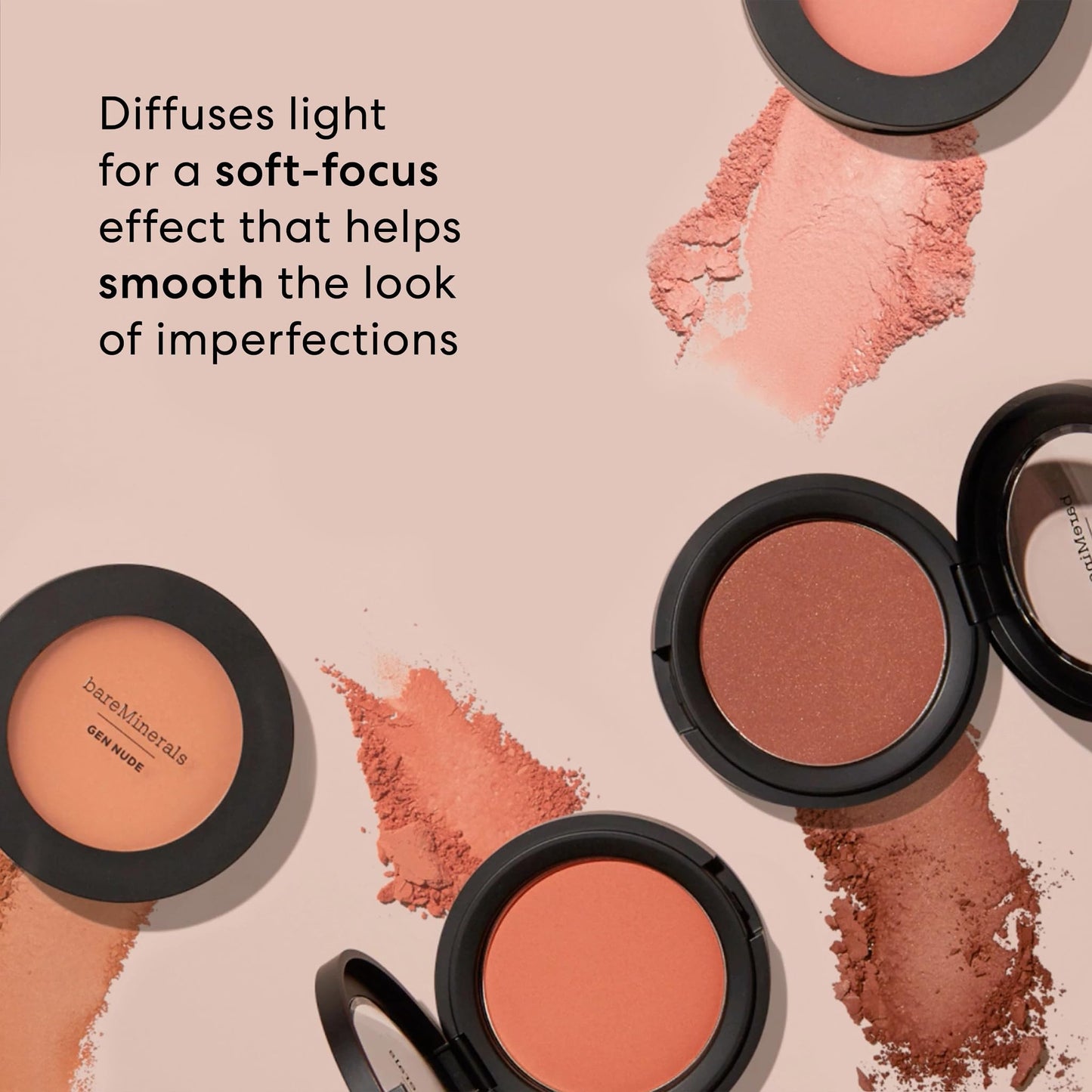 bareMinerals Gen Nude Powder Blush, Call My Blush, Vegan, Cruelty-Free & Dermatologist-Tested