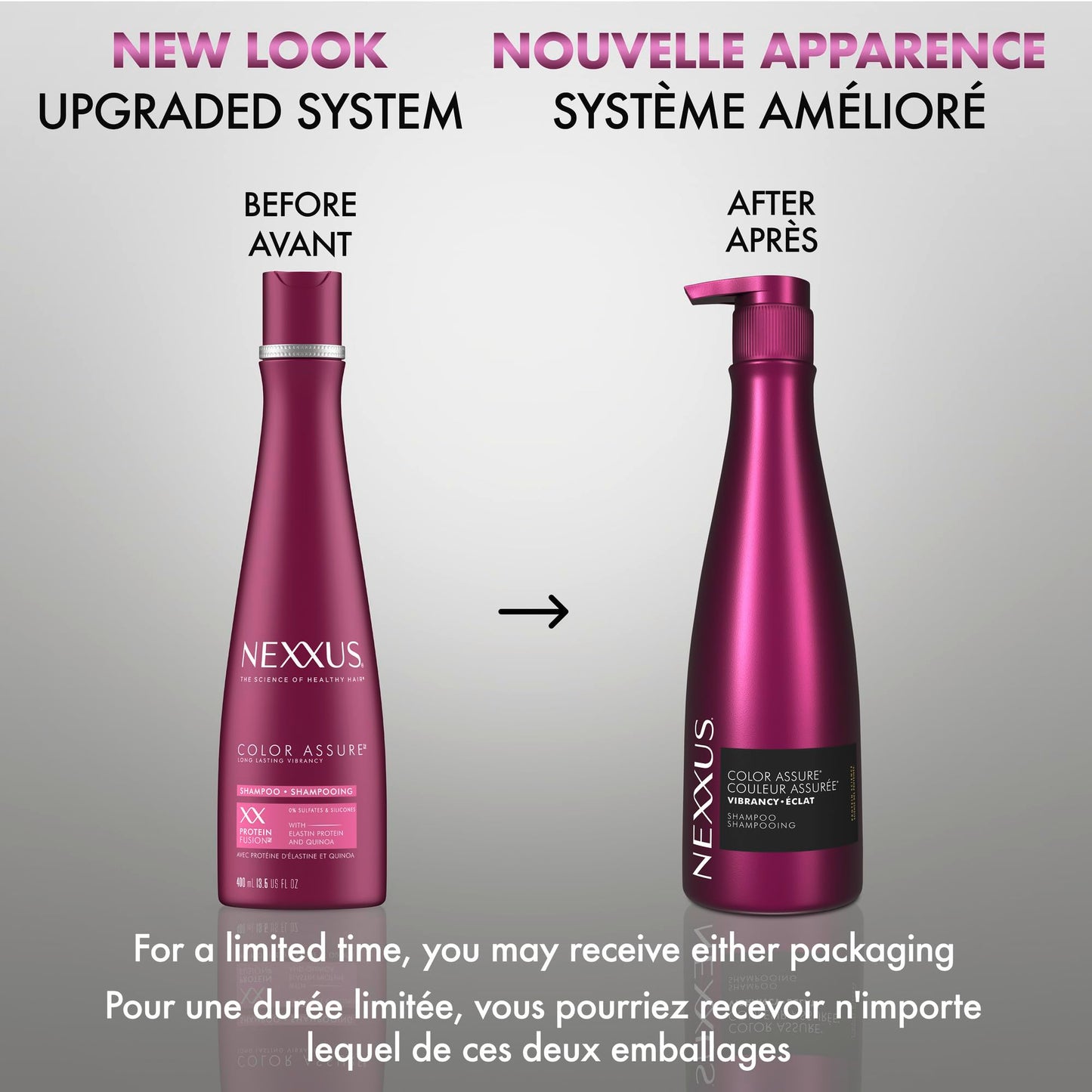 Nexxus COLOR ASSURE Shampoo for Vibrancy for Color Treated Hair Powered by CHROMABOND SEALER with Citric Acid 13.5 oz