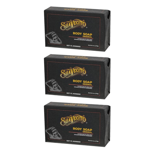 Suavecito Body & Hand Soap Bars - Moisturizing Original Fragrance | 6 oz, 3-Pack