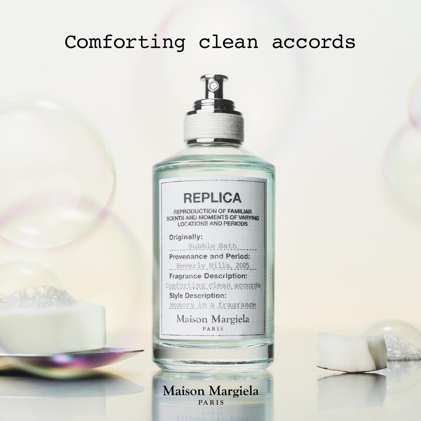 Maison Margiela - Replica - Bubble Bath Eau de Toilette - Fresh Fragrance - With Soap Bubbles, Rose & Coconut Milk - 3.4 Fl Oz