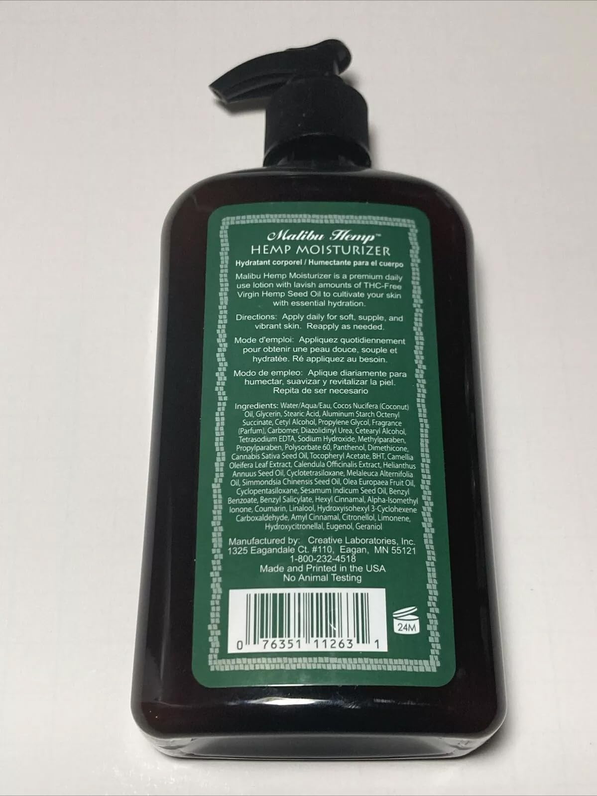 Malibu Tan Body Lotion for Dry Skin Hemp Moisturizer, 18 fl oz - 2-