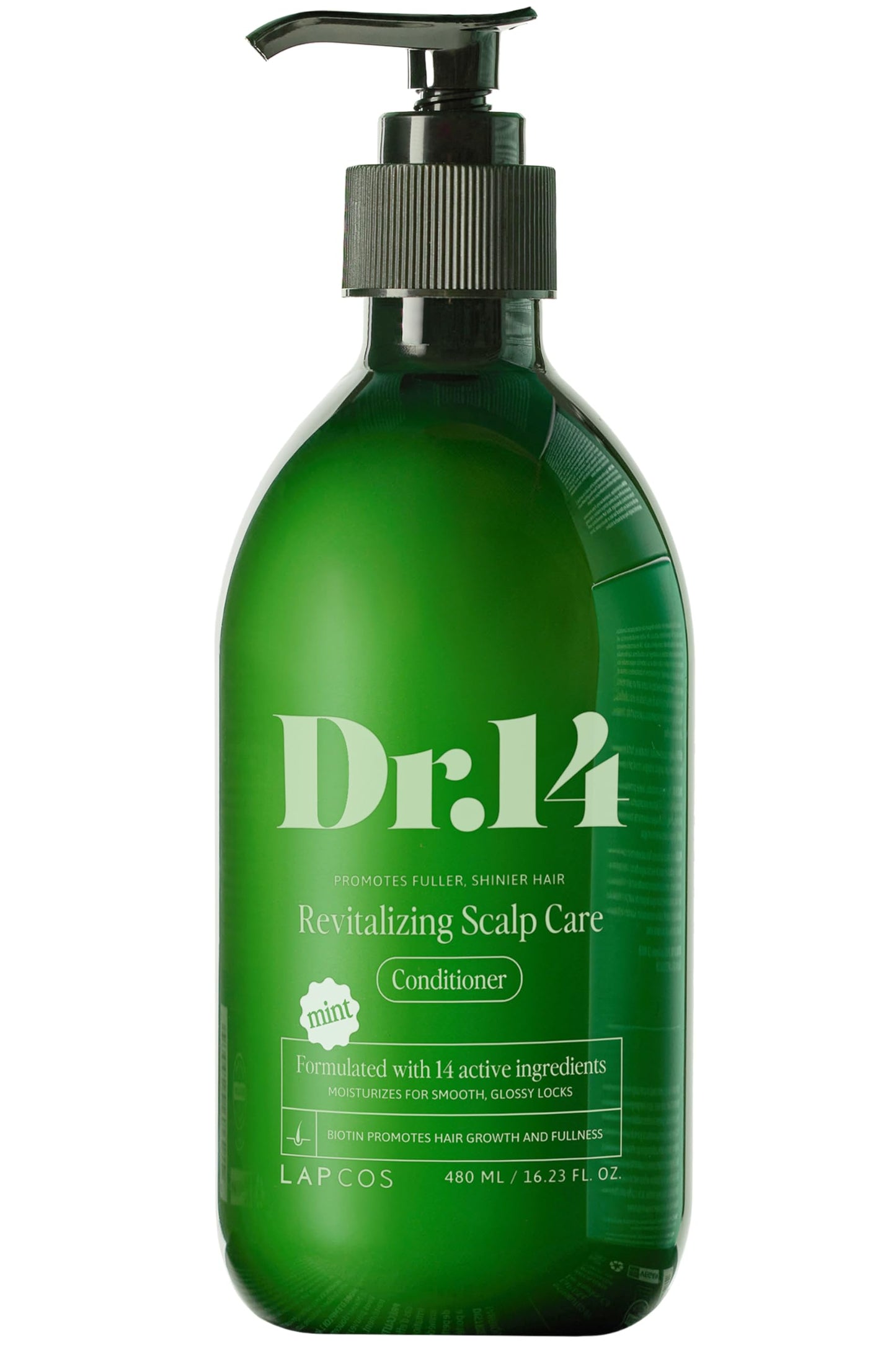 LAPCOS K Beauty DR.14 Revitalizing Scalp Care Conditioner - Strengthening Conditioner for Thicker Hair & Stronger Roots with Biotin, Collagen & Botanical Oils - Scented Korean Hair Care 16.23 fl oz