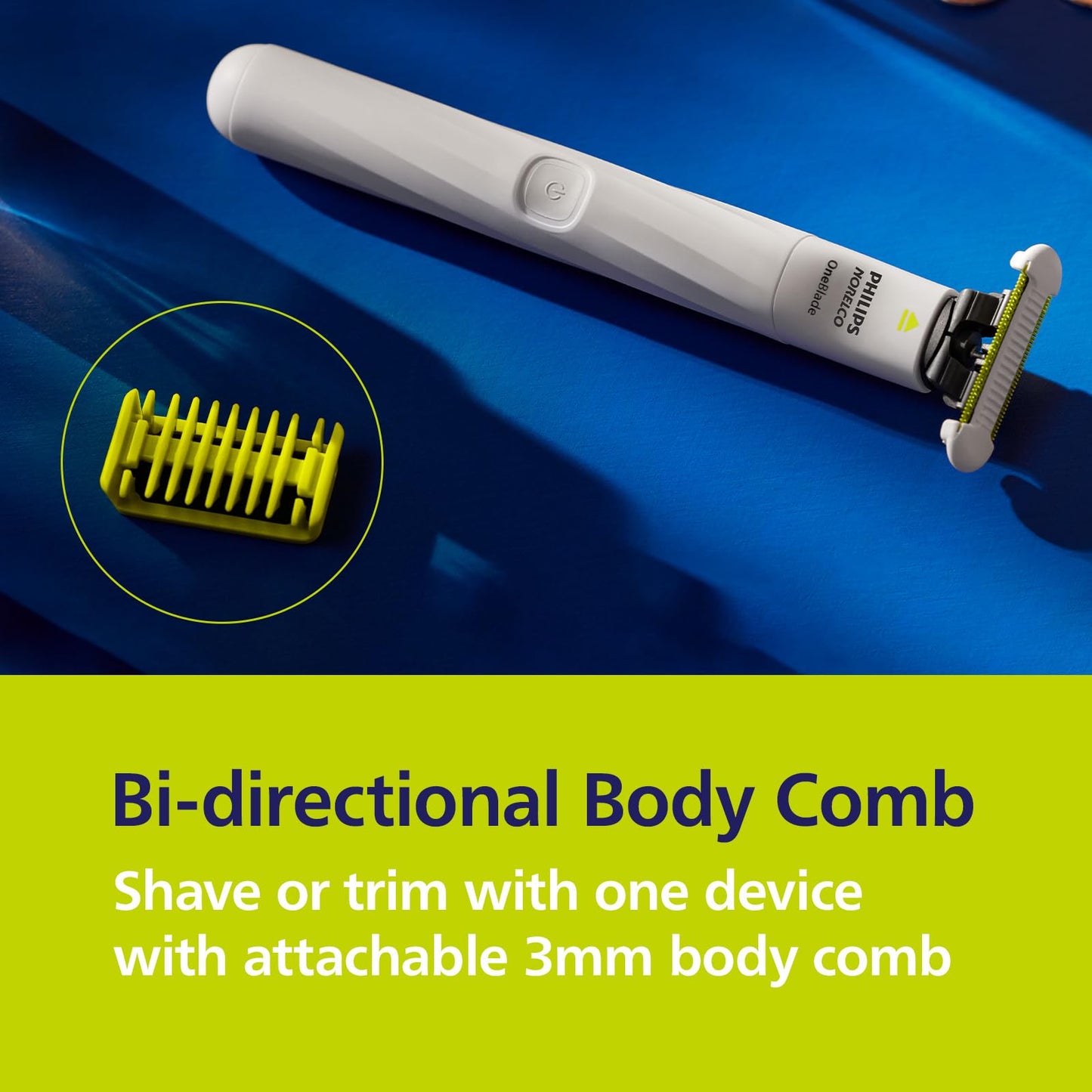Philips Norelco OneBlade Intimate, Designed for Pubic Grooming, Trim & Shave with Extra Skin Protection, Waterproof