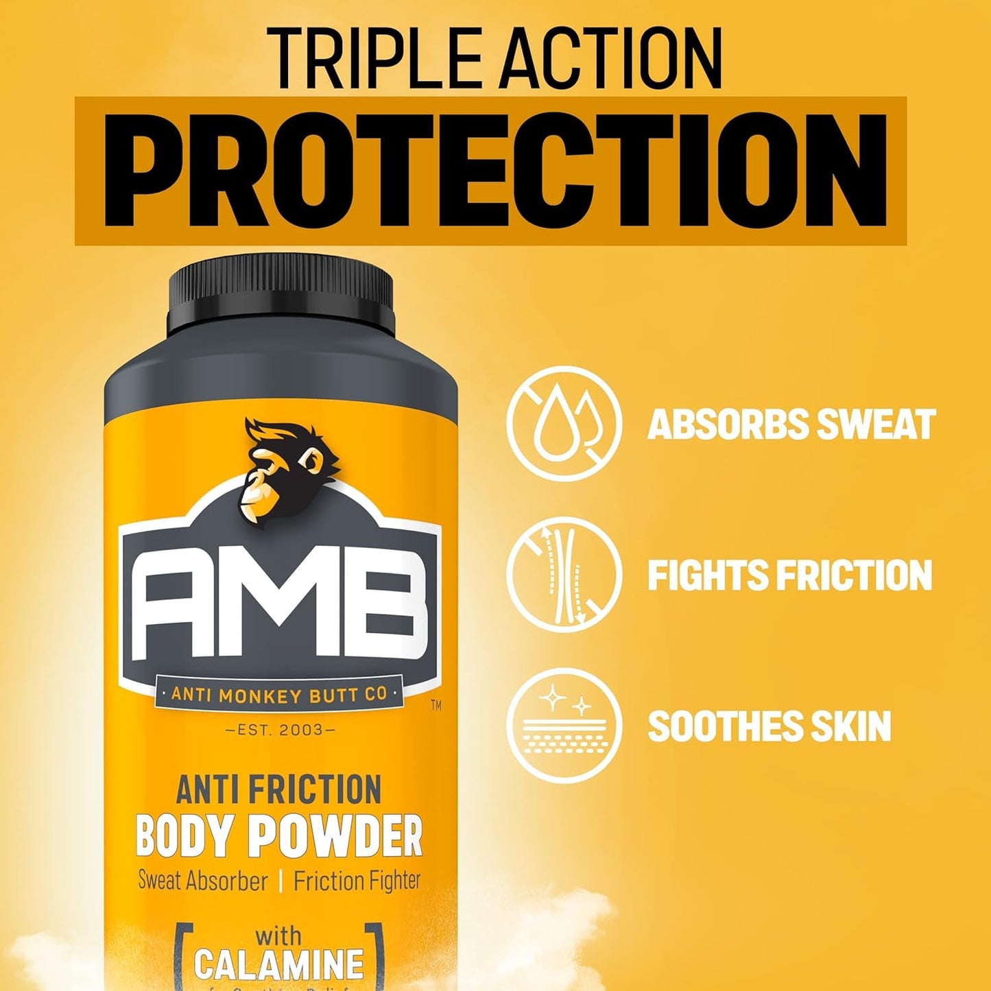 Anti-Monkey Butt Anti-chafing Powder & Fresh Balls Cream - Men's Lotion to Powder Ball Deodorant, 3.4oz - Anti-Friction No Sweat Bundle
