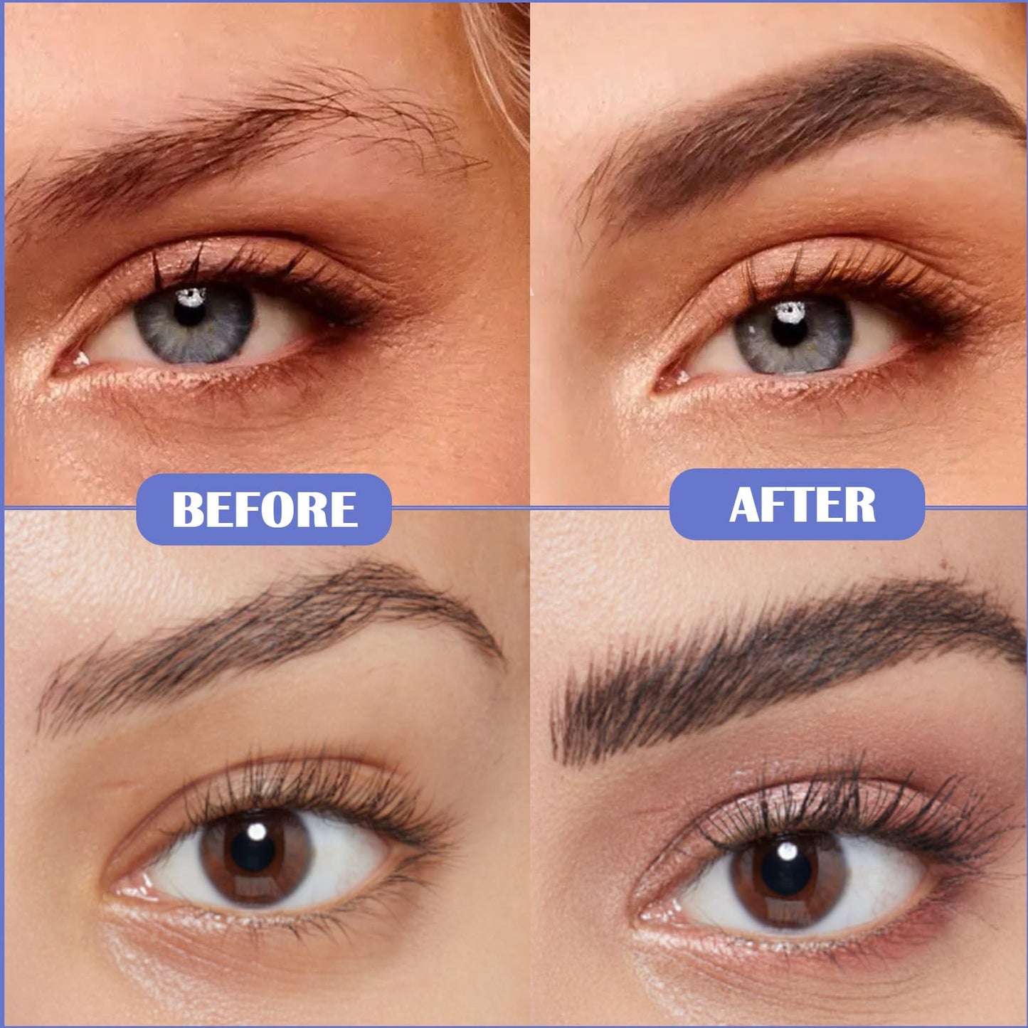 Lash Color Kit, Professional Black and Brown DIY Eyelash & Eyebrow Color Kit, Flawless Eyebrow Color Lasting for 4 Weeks with Natural Ingredients, Safe & Easy to Use with Mixing Brush & Mixing spoon