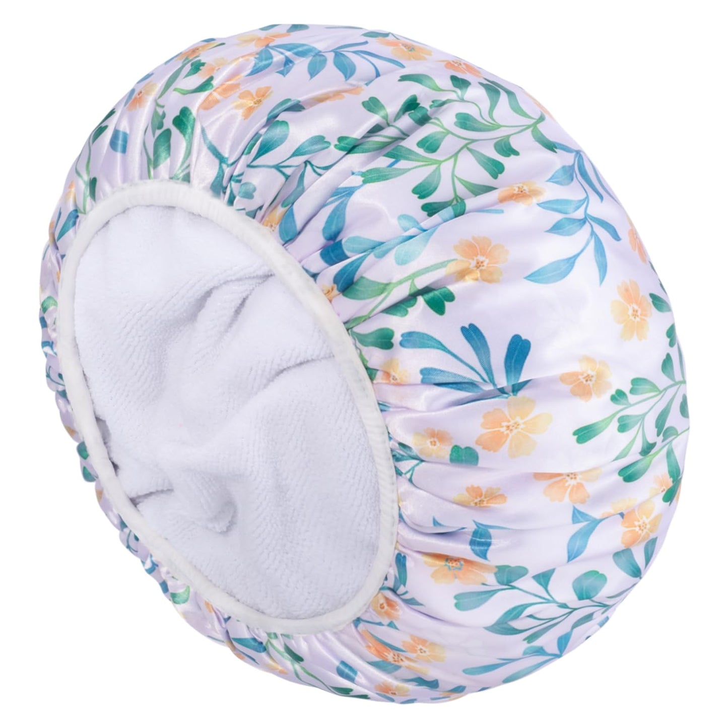 Gootty Shower Cap, Terry lined Reusable shower caps, Large Shower Cap for Women, Waterproof Hair cap Triple Layer Shower Caps for Long Thick Hair
