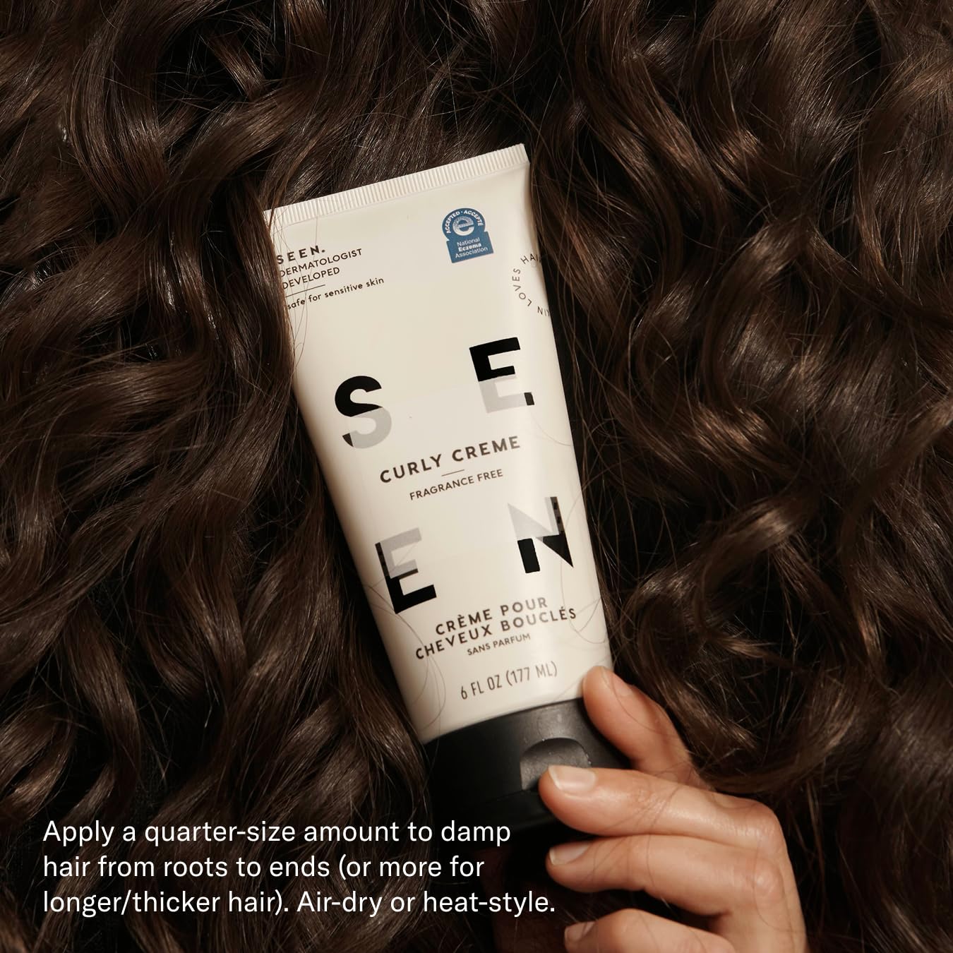 SEEN Curly On The Go Kit, Fragrance Free - Non-Comedogenic & Safe for Sensitive Skin - Curl-Defining Styling Hair Bundle - Anti Frizz - Heat Protectant
