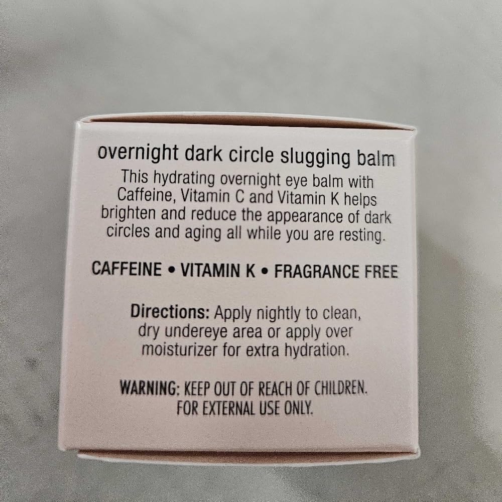 Jouer Luminize Overnight Dark Circle Slugging Balm – Fragrance Free, Caffeine Eye Cream, Overnight Eye Treatment, Brightening Eye Balm, Paraben Free, Gluten & Cruelty Free