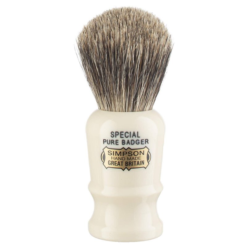 Badger Hair Shaving Brush - Premium Pure Badger Bristles | Imitation Ivory Handle