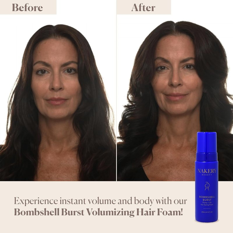 Bombshell Burst Hair Foam - Volumizing Mousse for Curly & Straight Hair | Lightweight Formula with Biotin & Keratin