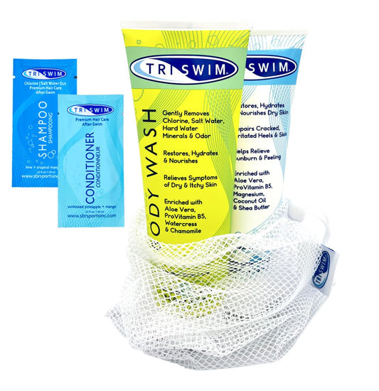 TRISWIM After Swim Skin Care Set | Chlorine Removal Body Wash & After Swim Lotion, 8.5 fl oz Each | Removes Chlorine & Deeply Hydrates Dry Skin | Vegan, Paraben-Free