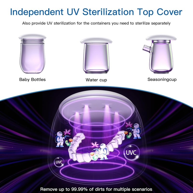 Denture Cleaner Machine - 45kHz Ultrasonic Jewelry & Mouthguard Cleaner | 200ml with Timer