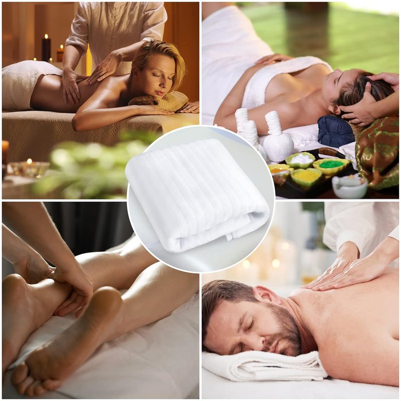 Electric Massage Table Warmer Pad - 9 Heat Settings | Digital Control, Overheat Protection, 72.8" x 30", White