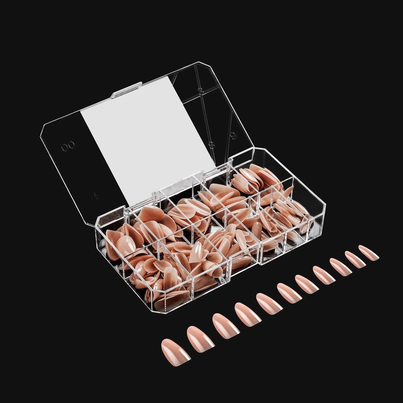 Apres Nail Neutrals Gel-X Alex Natural Coffin Medium & Lila Natural Round Medium Box of Tips Bundle | Includes 300 Gel-X Tips | Premium Quality | 11 Sizes 00-9
