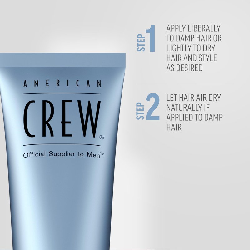 American Crew Men's Fiber Cream, Medium-Firm Hold Styling for Frizz Control & Defined Texture, Natural Shine, 3.3 fl oz