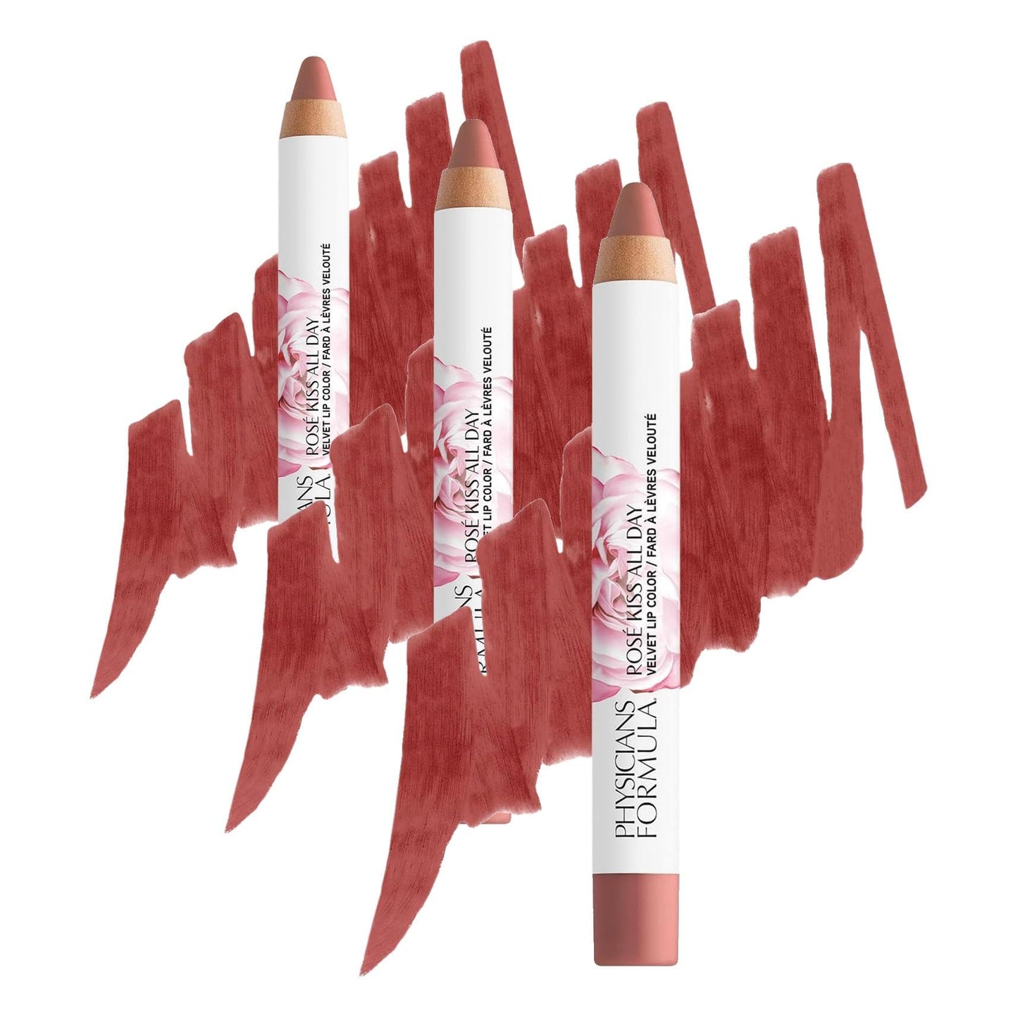 Physicians Formula Rosé Kiss All Day Velvet Lip Color Pillow Talk | Dermatologist Tested, Clinicially Tested (Pack of 3)