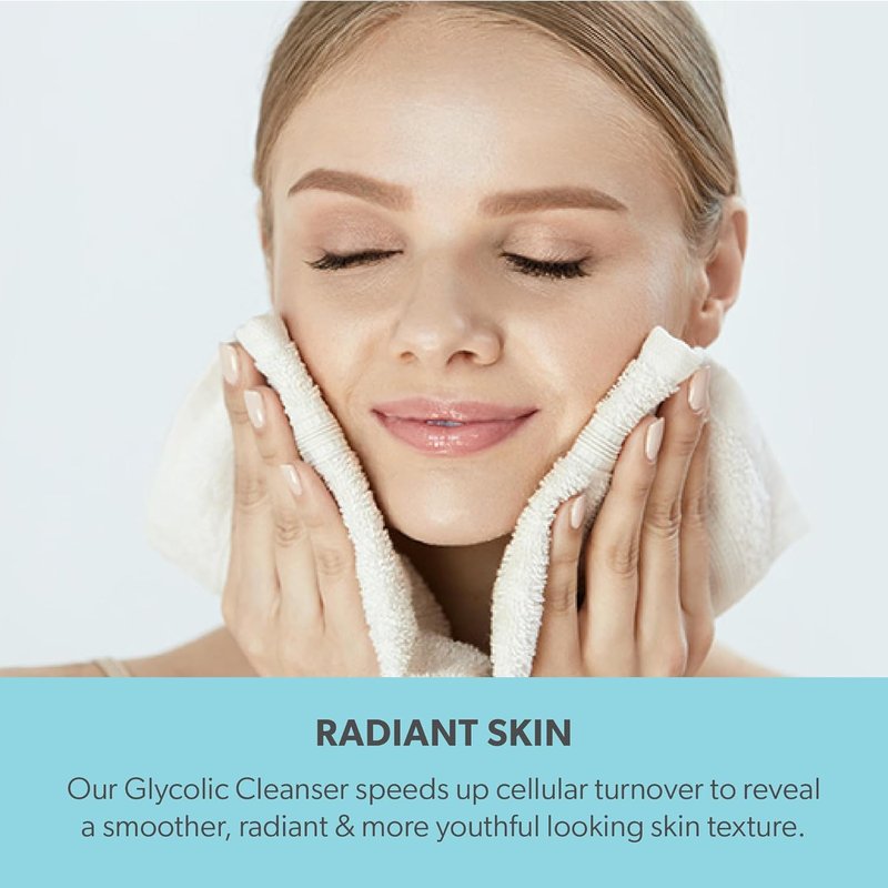 Serious Skincare Glycolic Cleanser - Daily Exfoliating Face Wash with 10% Glycolic Acid | Deep Pore Purifying, 4 Fl. Oz.