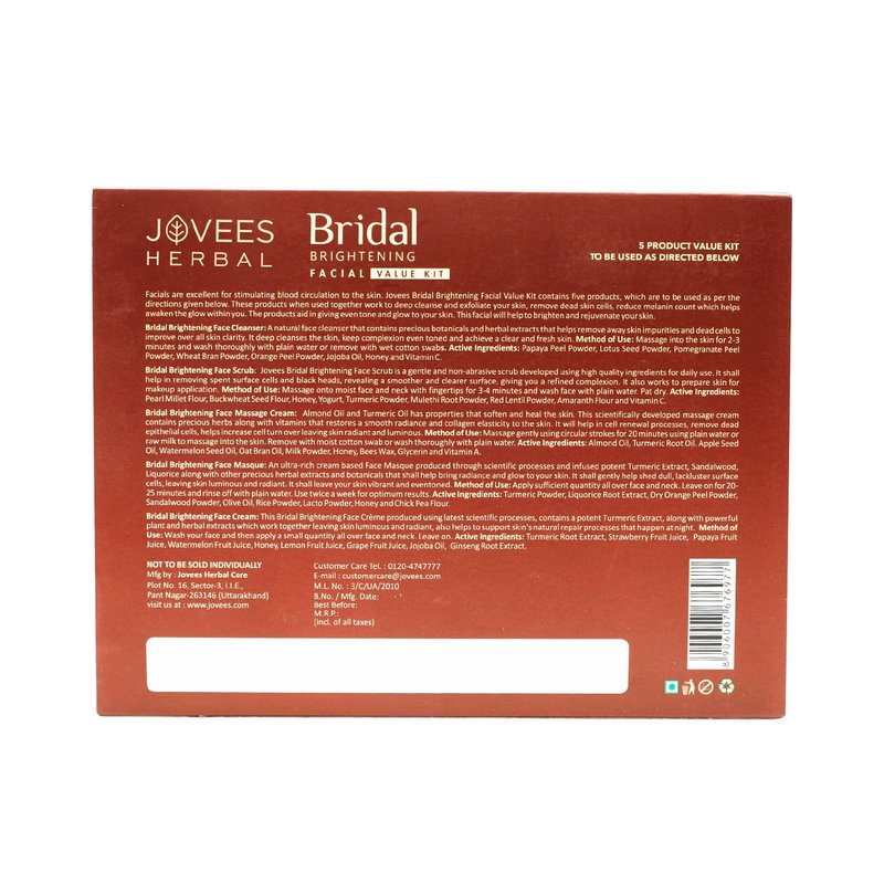 Bridal Brightening Facial Value Kit - Jovees Herbals | Natural Glow Essentials