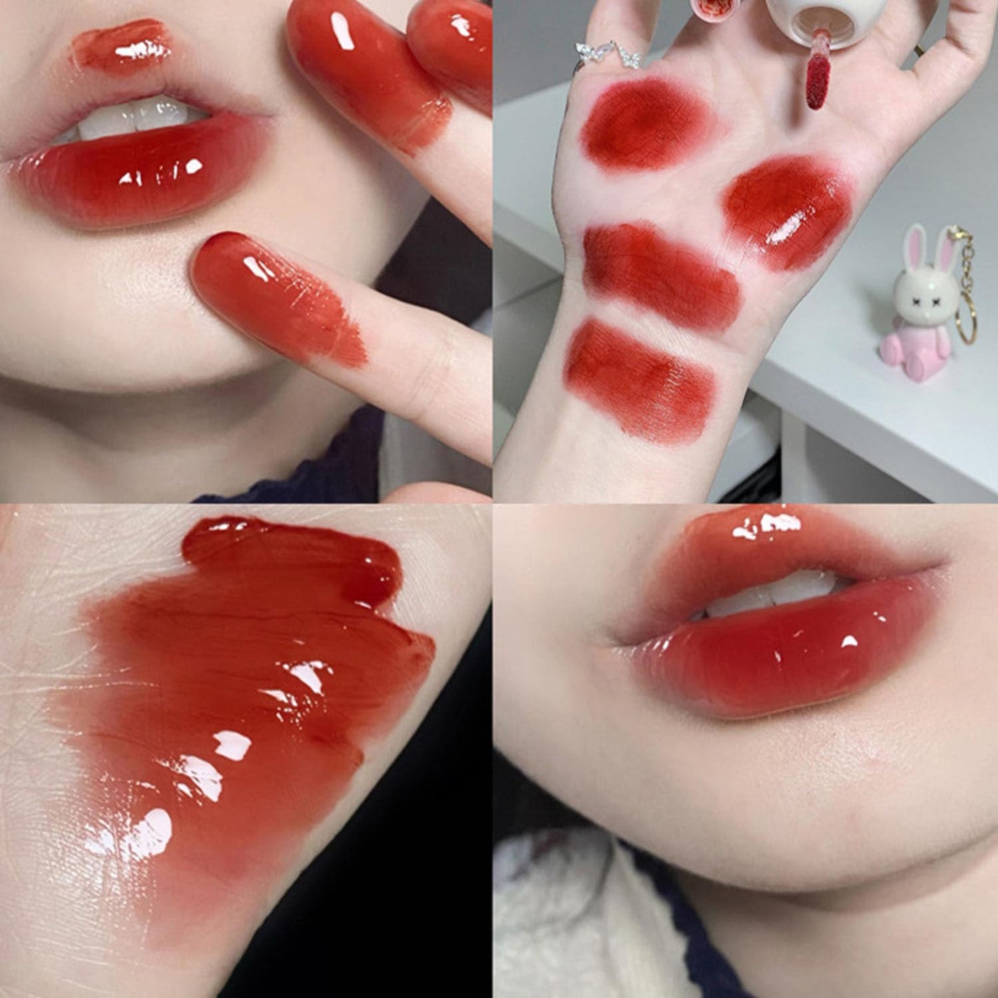 Cute Rabbit Lip Gloss Set - Hydrating Jelly Lipsticks | Moisturizing, Waterproof, Long-Lasting 3-Piece Collection