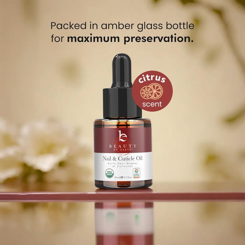 Organic Nail and Cuticle Oil - Jojoba & Vitamin E for Growth, Strength | Natural Nail Care & Repair
