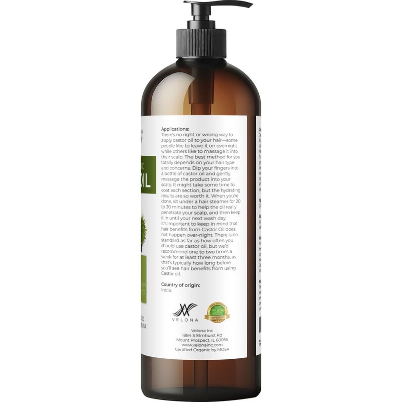 velona Amla Oil USDA Certified Organic - 16 Fl Oz | 100% Pure and Natural Carrier Oil | Extra Virgin, Unrefined, Cold Pressed