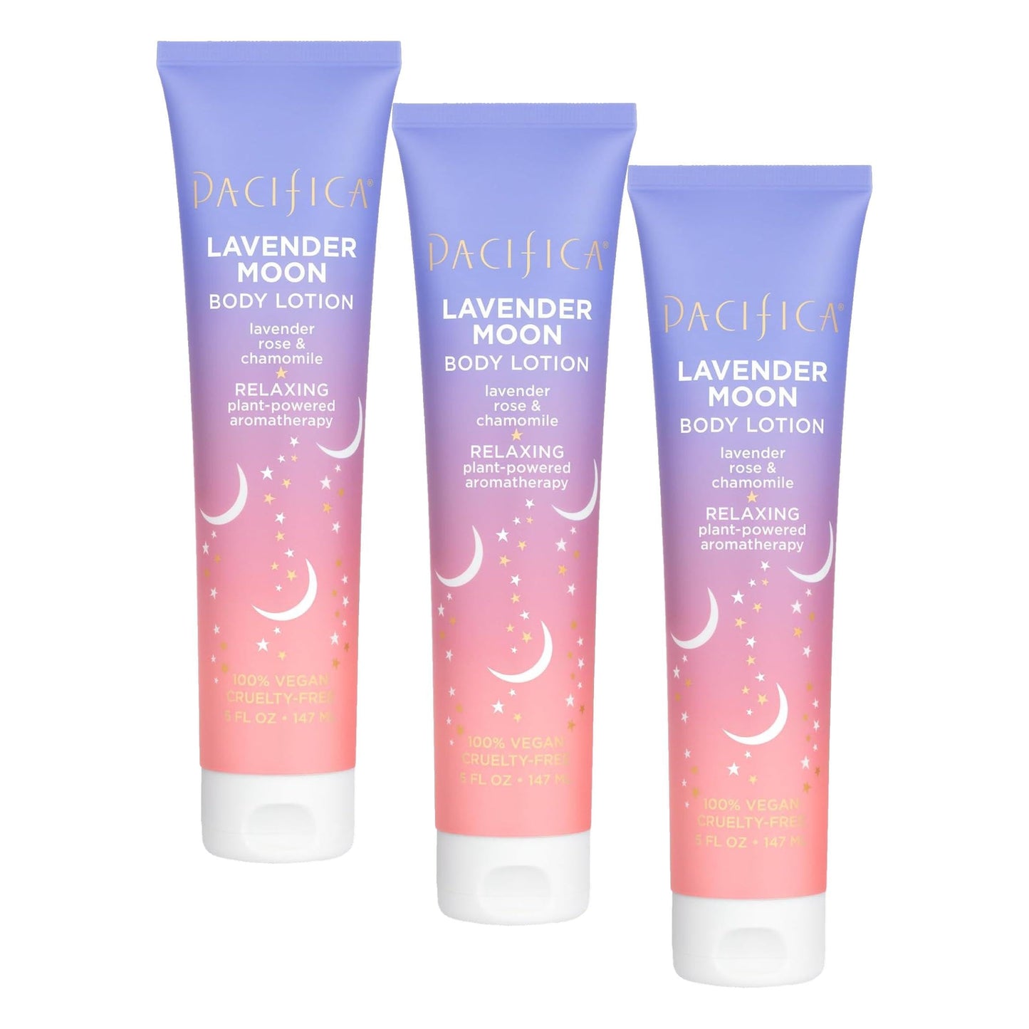 Pacifica Body Lotion - Lavender Moon 5 oz (Pack of 3)