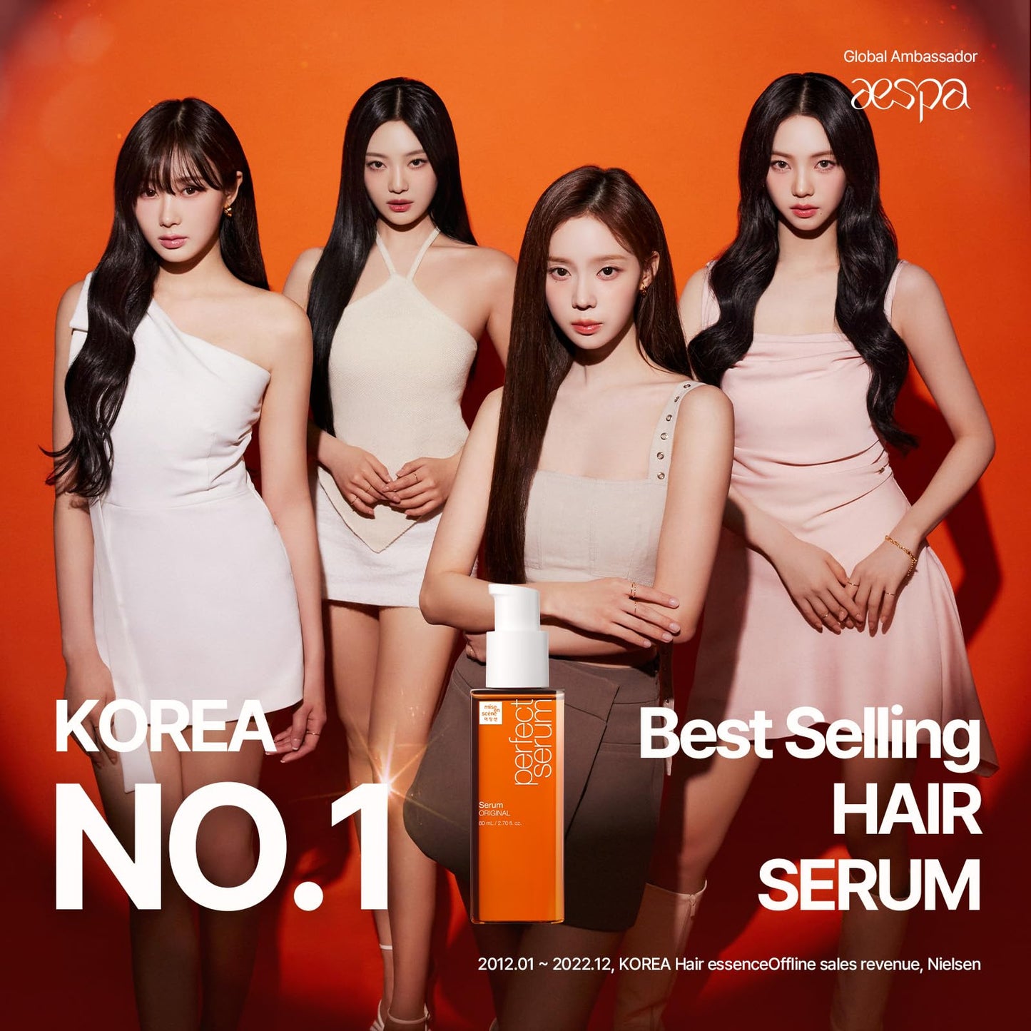 Mise En Scene Original Serum with Shampoo - For Damaged Hair, Nutrient Care With Argan Oil, Containing Jojoba-Seed-Oil For Smooth, Glossy Texture