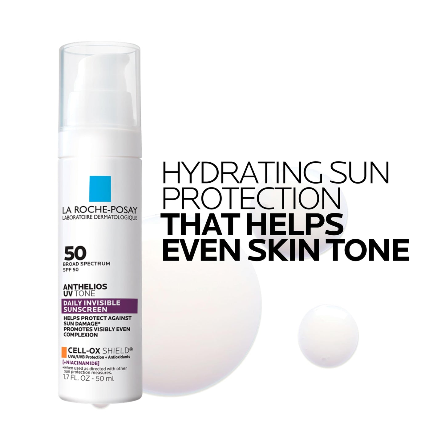 La Roche Posay Anthelios UV Tone Sunscreen for Face SPF 50, 1.7oz