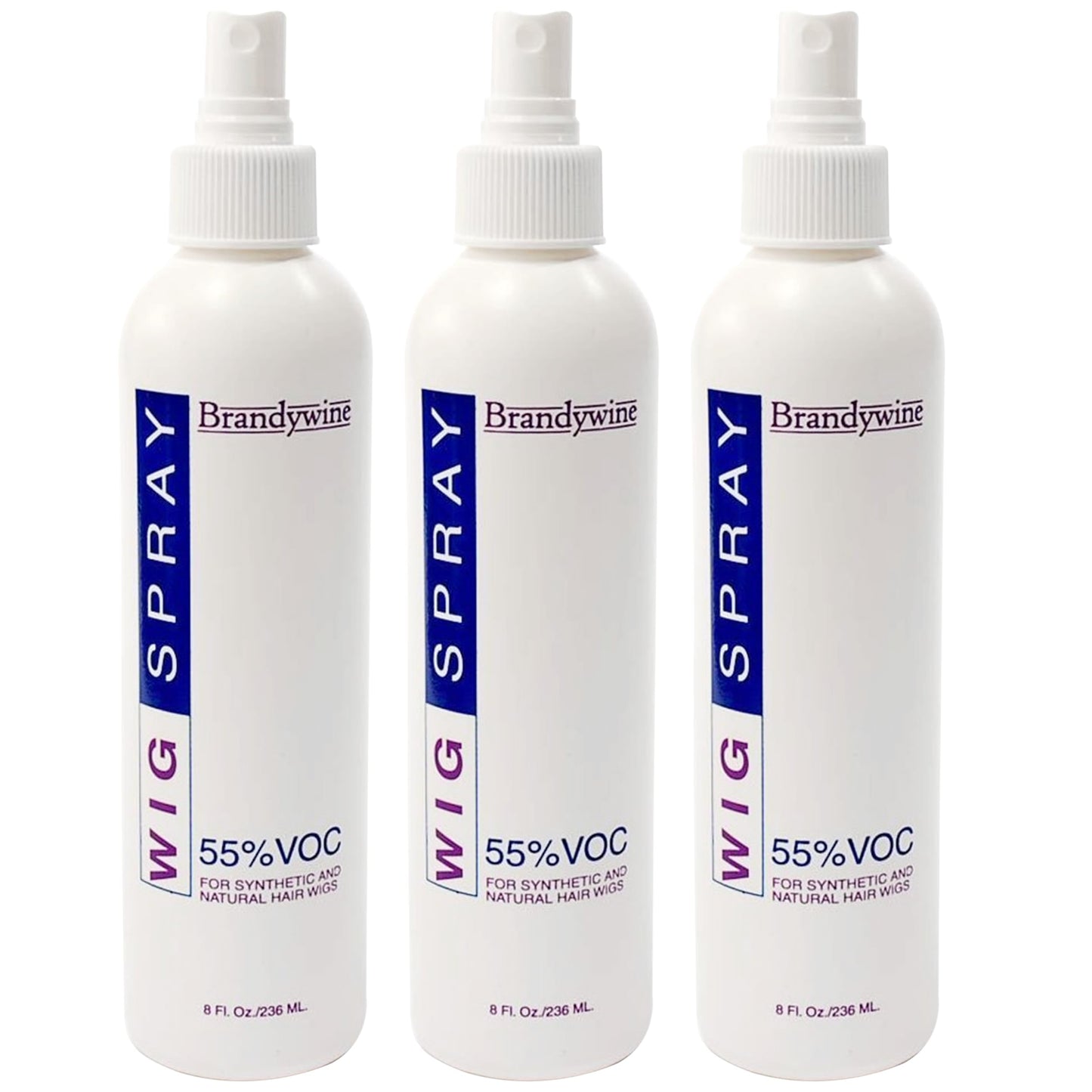 Brandywine Non-Aerosol Wig Spray for Synthetic & Natural Hair Wigs, 3 Pack