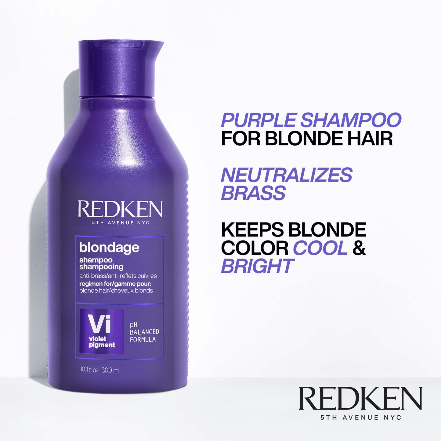 Redken Blondage Color Depositing Purple Shampoo, Conditioner and Anti-Brass Mask Set For Blonde Hair - Neutralizes Brassy Tones In Blonde Hair With Citric Acid