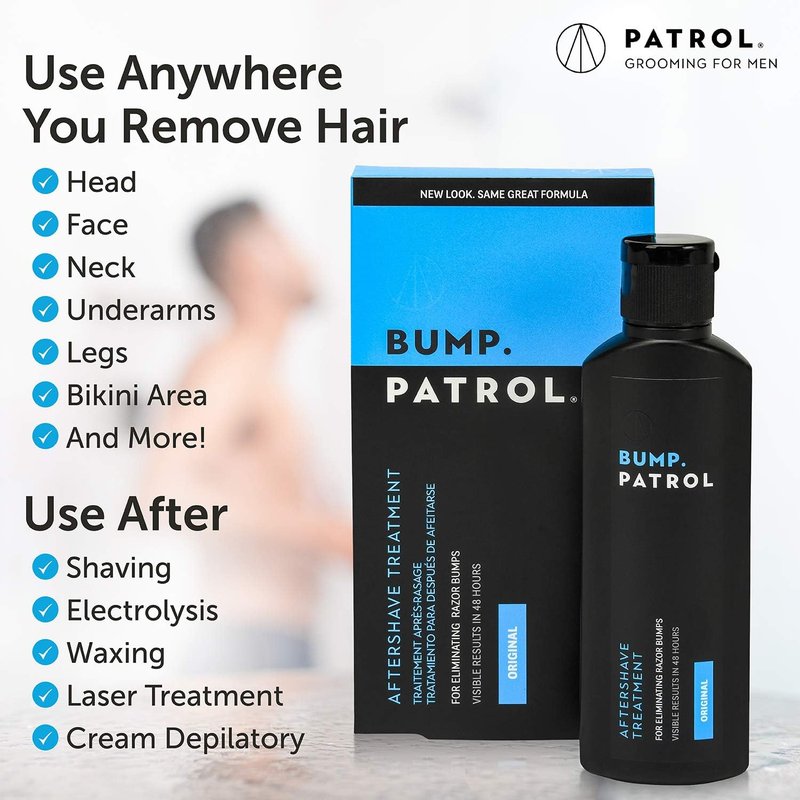 Bump Patrol Aftershave Treatment Serum - Ingrown Hair & Razor Bump Stopper with Salicylic Acid | 4 oz (Pack of 2)