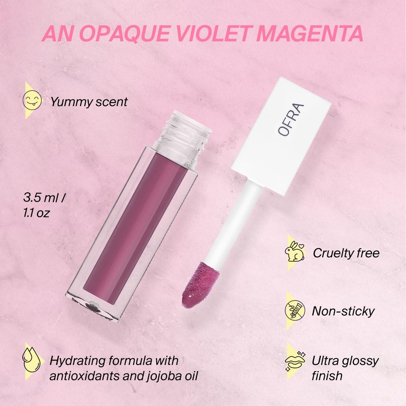 Ofra Lip Gloss - Supernova | Non Sticky, Ultra-Glossy Lip Gloss | Long Lasting Formula for a Smooth, Hydrated Finish | 3.5ml/1.1oz