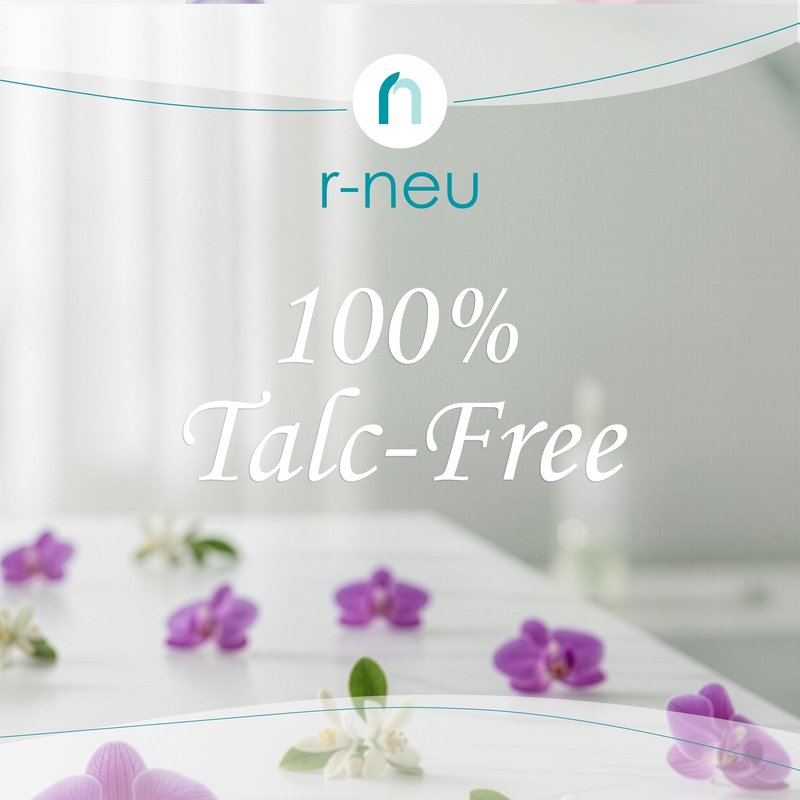 R-NEU Body Powder for Women with Powder Puff, 100% Talc-Free, Luminous Lemon Scented Dusting Powder, After Bath for Soft Skin, Extra Large, (2 Pack, 5oz Each)