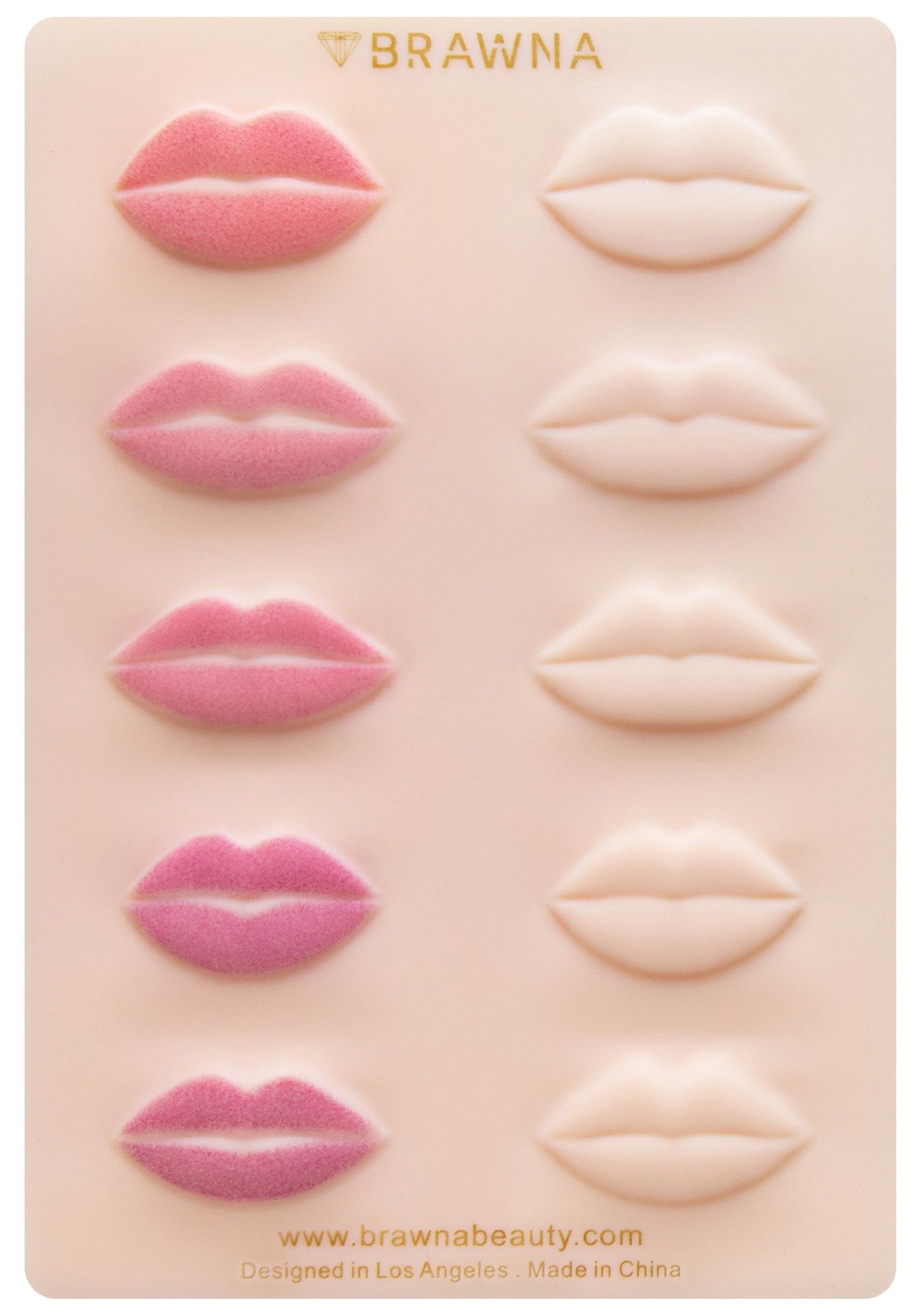 BRAWNA 3D Lip PMU Practice Skin - 10 Lip Shapes - Lip Tattoo Practice Skin – PMU Supplies