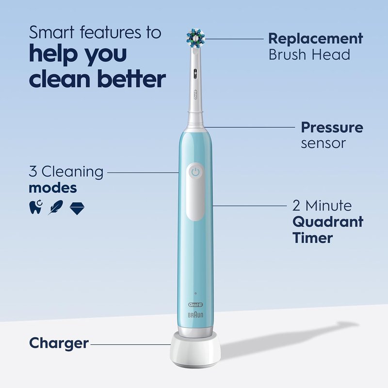 Oral-B Pro 1000 Electric Toothbrush - CrossAction Technology | Green Color