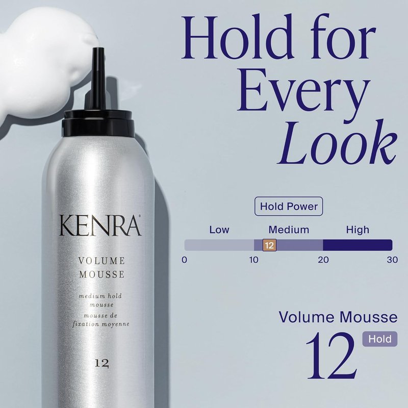 Kenra Professional Volume Mousse 12 - Firm Hold, Alcohol-Free Formula | Tames Frizz & Provides Thermal Protection | All Hair Types